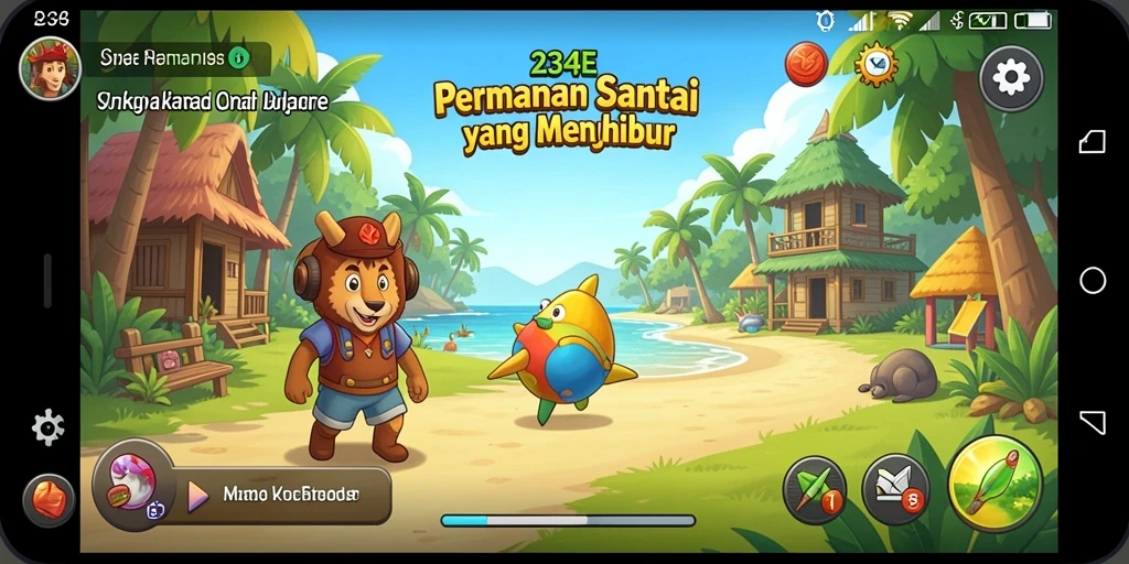 Tangkapan layar dari gameplay santai di 234E.