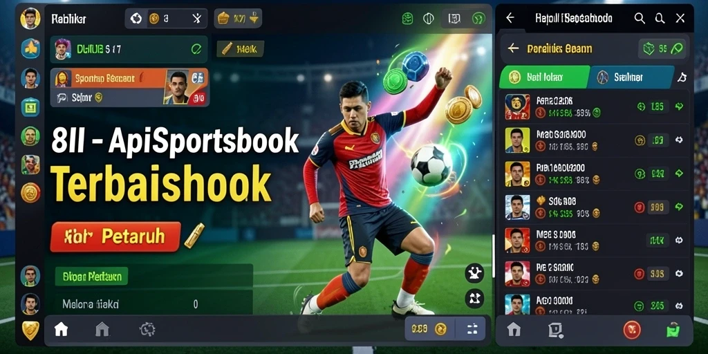 Screenshot utama 8II menampilkan antarmuka taruhan olahraga yang menarik.