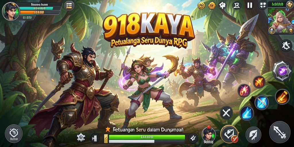 Menampilkan aksi seru dari petualangan RPG di 918KAYA.