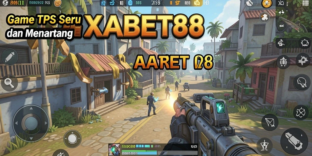 Screenshot ALEXABET88 menunjukkan aksi gameplay TPS yang dinamis.