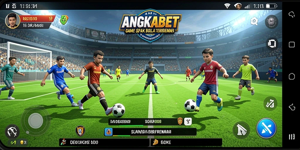 Tampilan luar biasa gameplay ANGKABET yang penuh aksi sepak bola.