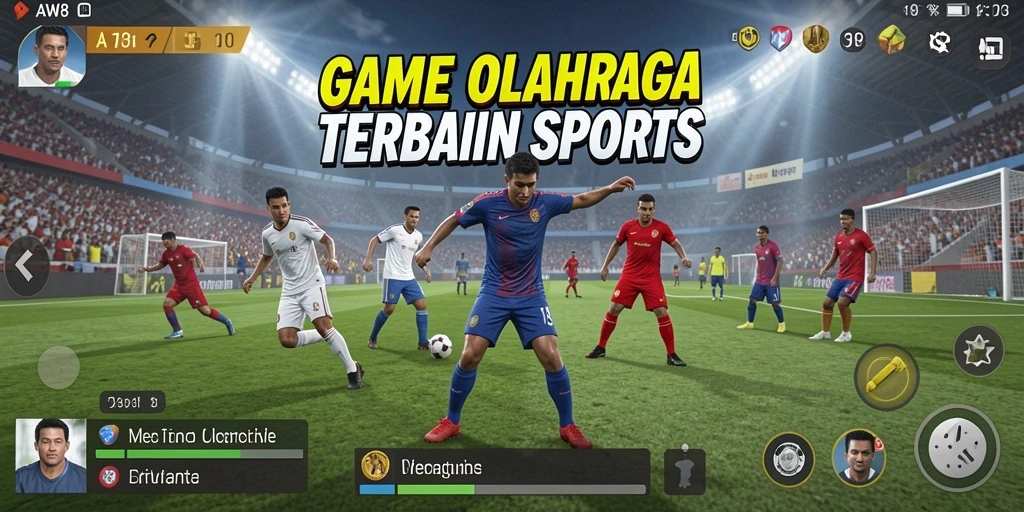 Tampilan gameplay seru dari AW8 yang menggambarkan aksi olahraga.