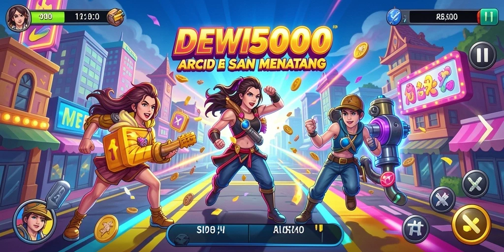 Tampilan gameplay seru dalam DEWI5000 yang menantang adrenalin.