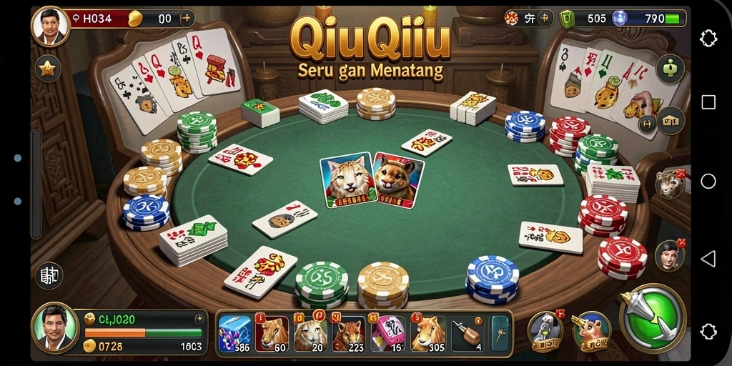 Tangkapan layar gameplay QiuQiu yang seru dan menantang dari H03.