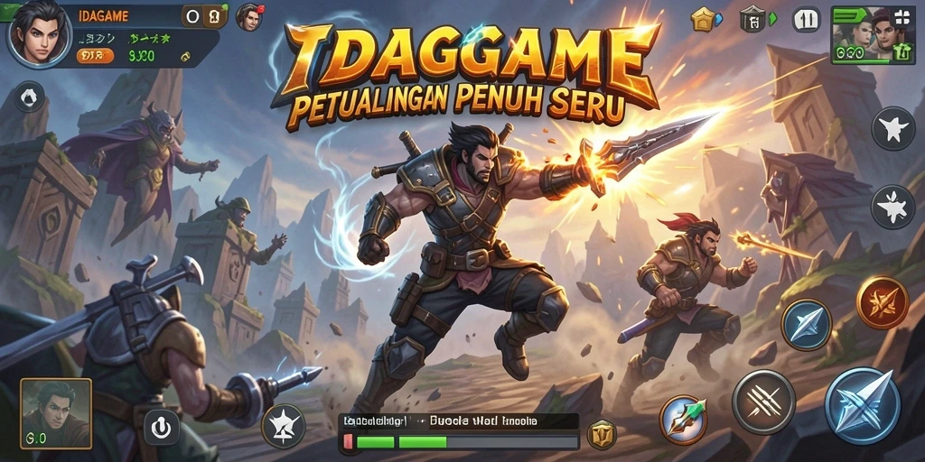 Tampilan gameplay seru IDAGAME yang penuh aksi.