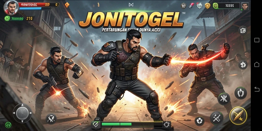 Gameplay seru JONITOGEL menunjukkan aksi bertempur yang mendebarkan.