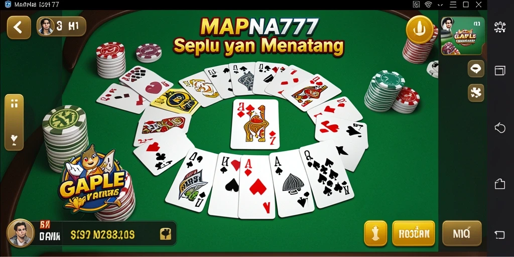 Tampilan gameplay Gaple yang menarik dan interaktif.