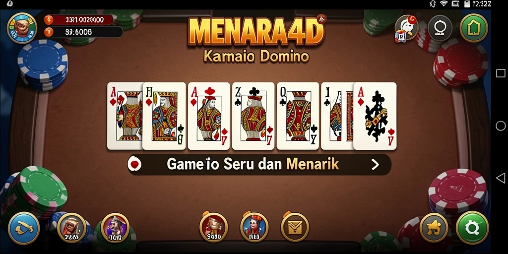 Tampilan menarik gameplay Domino MENARA4D yang seru.
