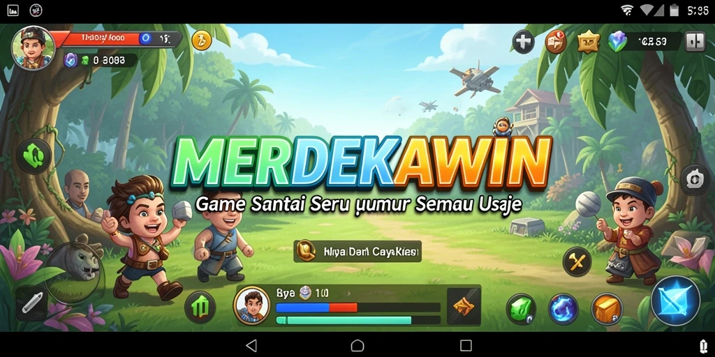Tampilan gameplay MERDEKAWIN yang seru dan interaktif.