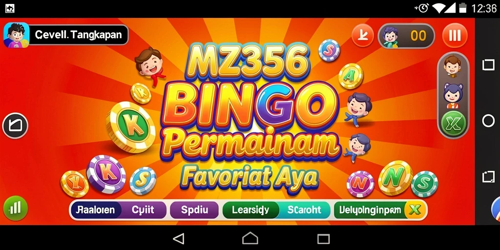 Screenshot utama MZ356 menampilkan gameplay Bingo yang seru dan interaktif.