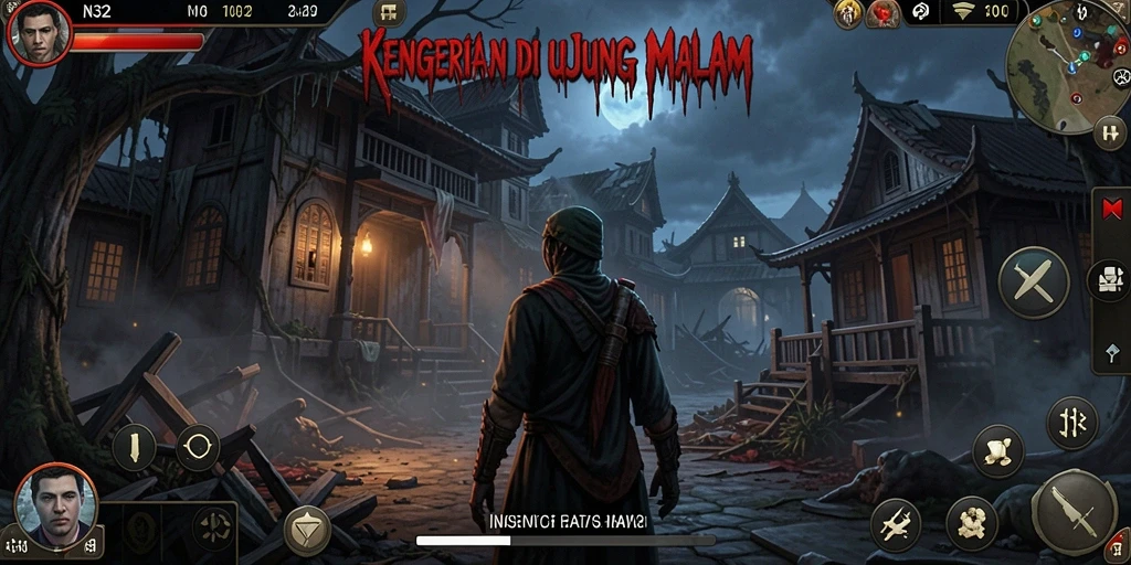 Tampilan menegangkan gameplay N32 dengan atmosfer horor yang mencekam.