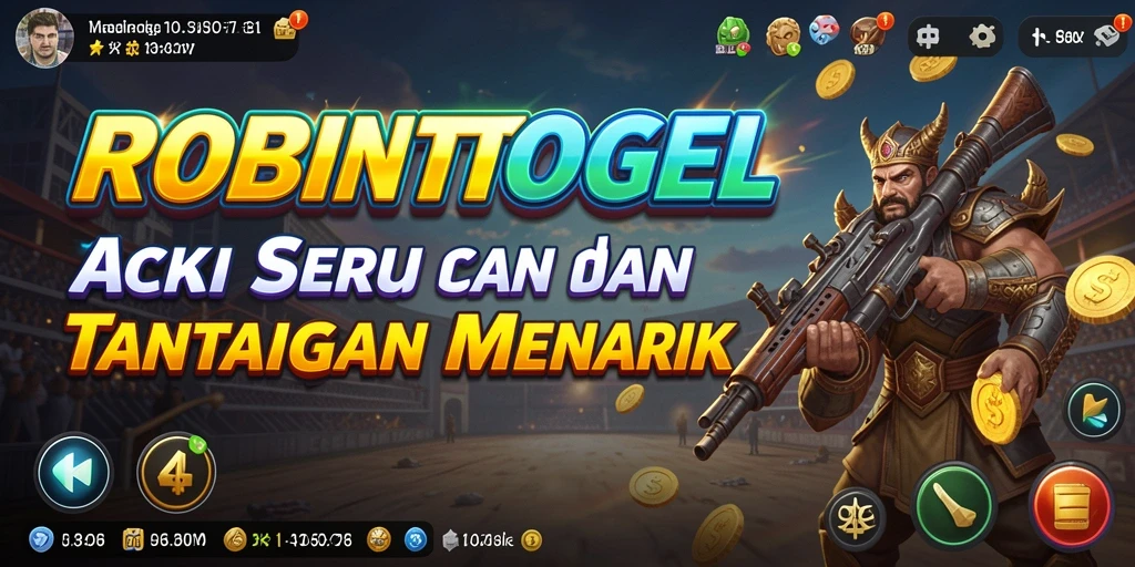 Tampilan aksi mendebarkan dalam permainan ROBINTOGEL.