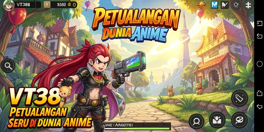 Screenshot gameplay VT38 menunjukkan aksi seru dan karakter anime yang memukau.