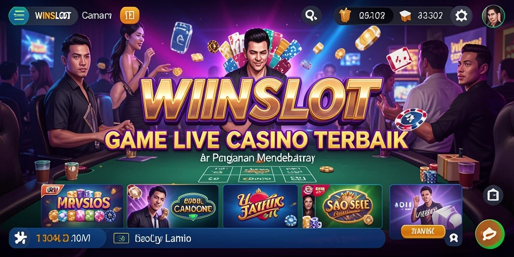 Tampilan gameplay WINSLOT dengan dealer langsung yang interaktif.
